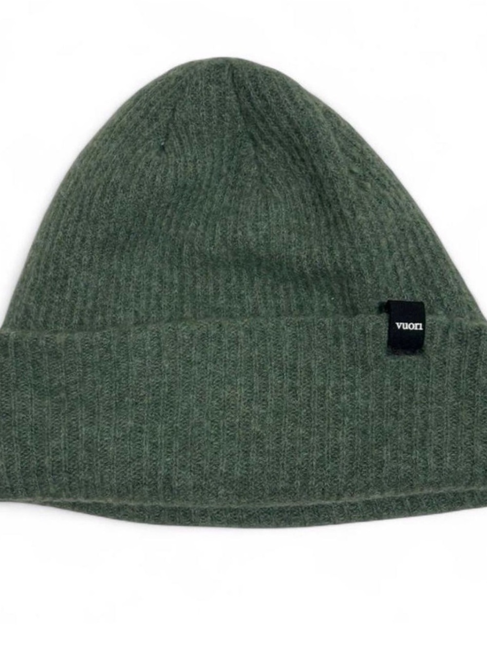 Vuori Forest Green Ribbed Cuffed Beanie